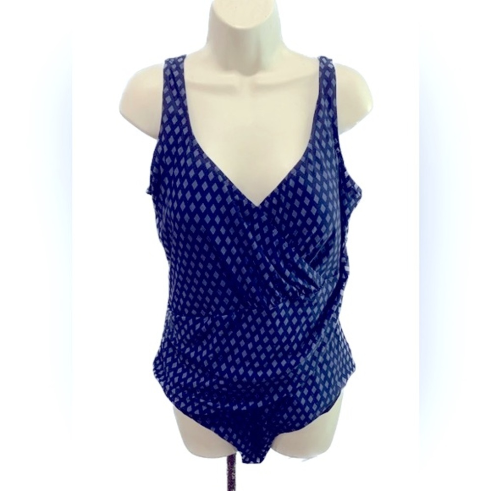 Seekers Essential‎ Australia Women’s One Piece Swimsuit Size 18 Blue Diamond